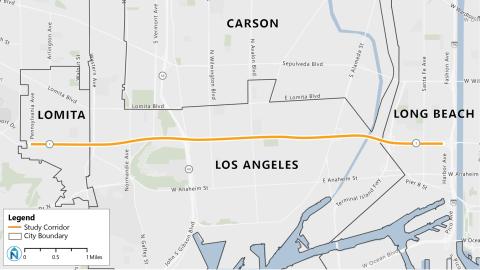 State Route 1 From Lomita to Long Beach